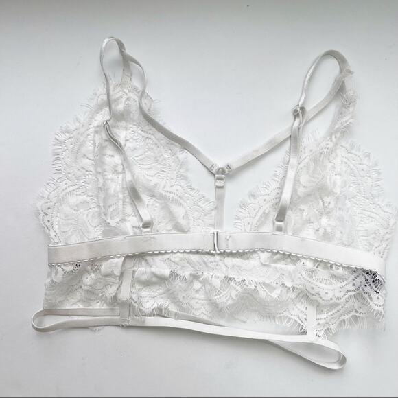 Saint Genies White Lace Cutout Bra - Picture 3 of 5